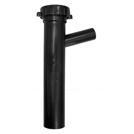 Jones Stephens 1-1/2in. x 8in. x 3/4in. Black Plastic Slip Joint Dishwasher Tailpiece P39030